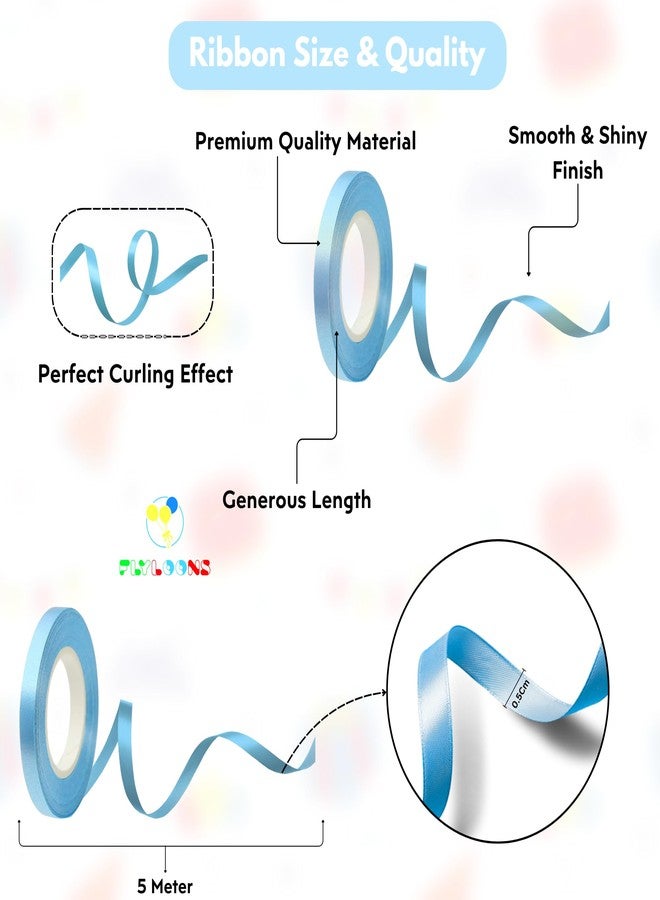 Flyloons Happy Birthday Decoration Kit Blue White for Baby Boys Girls Kids Husband Wife Father Mother With 20 Pcs Balloons Birthday Banner 2 Pcs Heart Items Set - Image 4